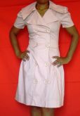 VESTIDO C/ BOTÃO TRANSPASSADO(tricoline)